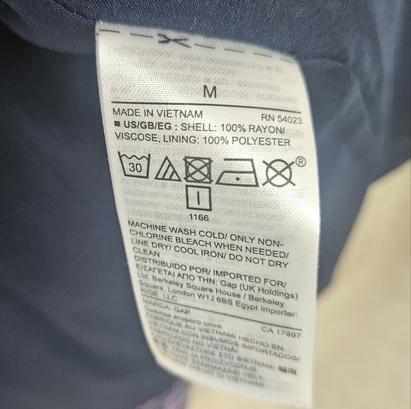 NWOT Gap red purple floral shirred swing dress Womens Medium - Picture 11 of 11